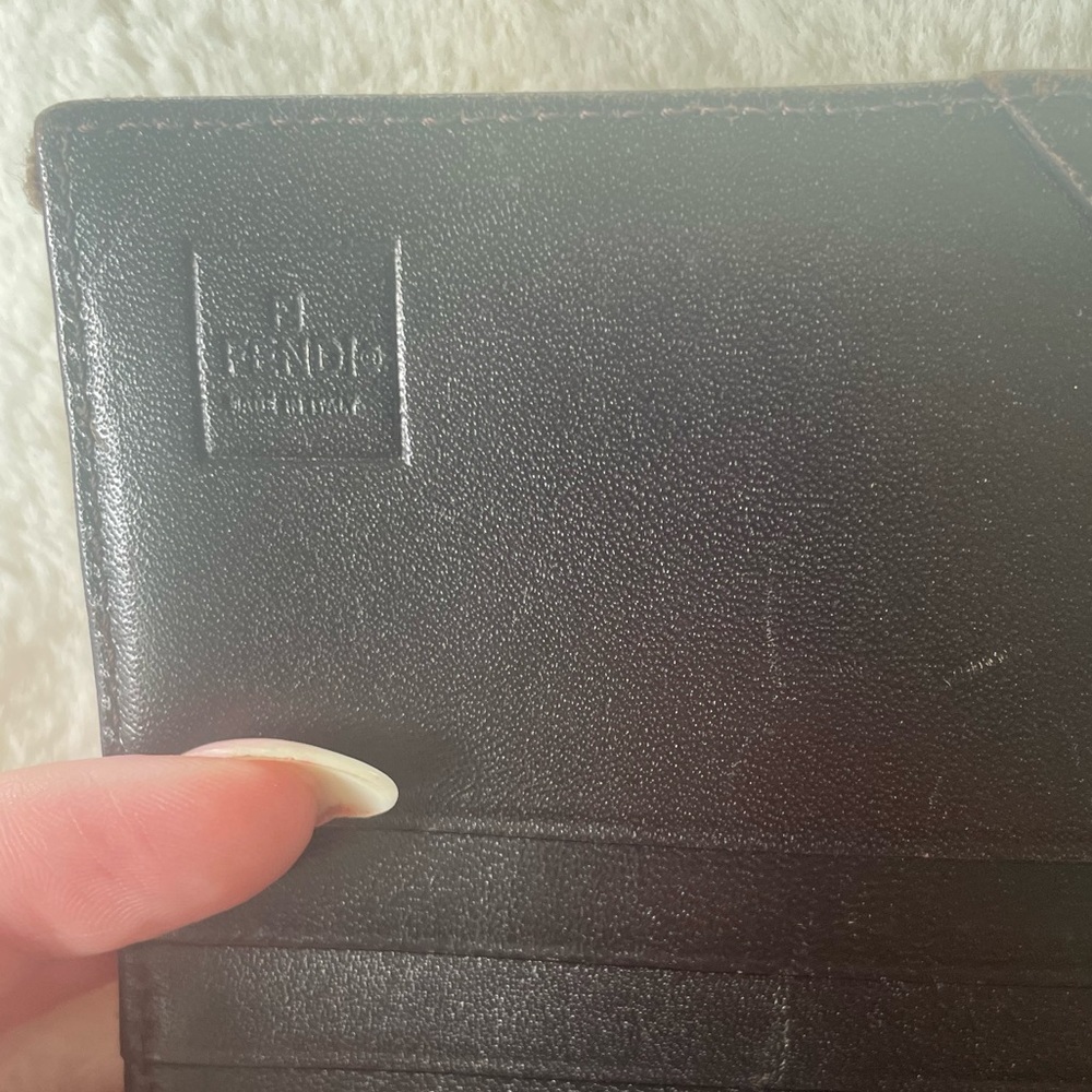 Authentic FENDI Zucca Canvas Leather Bifold Long Wallet - Picture 8 of 11